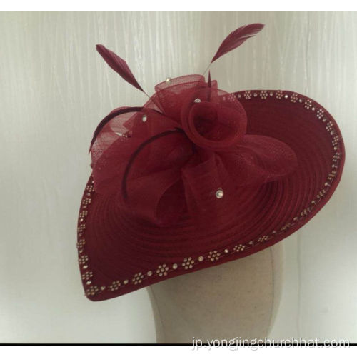 NEW-女性のサテン教会の魅惑的な帽子--YJ82